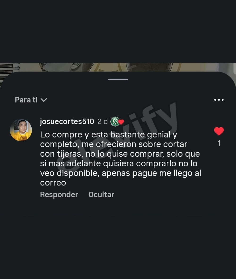 Opini&oacute;n de cliente en Instagram